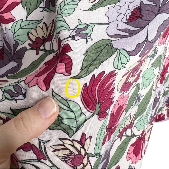 Matilda Jane Dusk Or Dawn Floral Rayon Popover Blouse - Picture 12 of 14